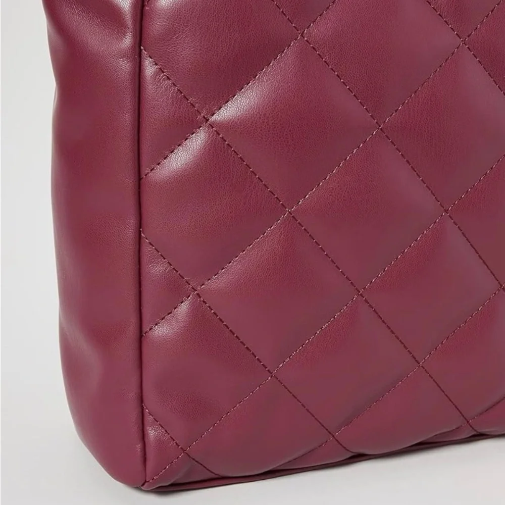 NWT The Drop Bella Small Puffer Tote Bagtote-handbag - Rhubarb